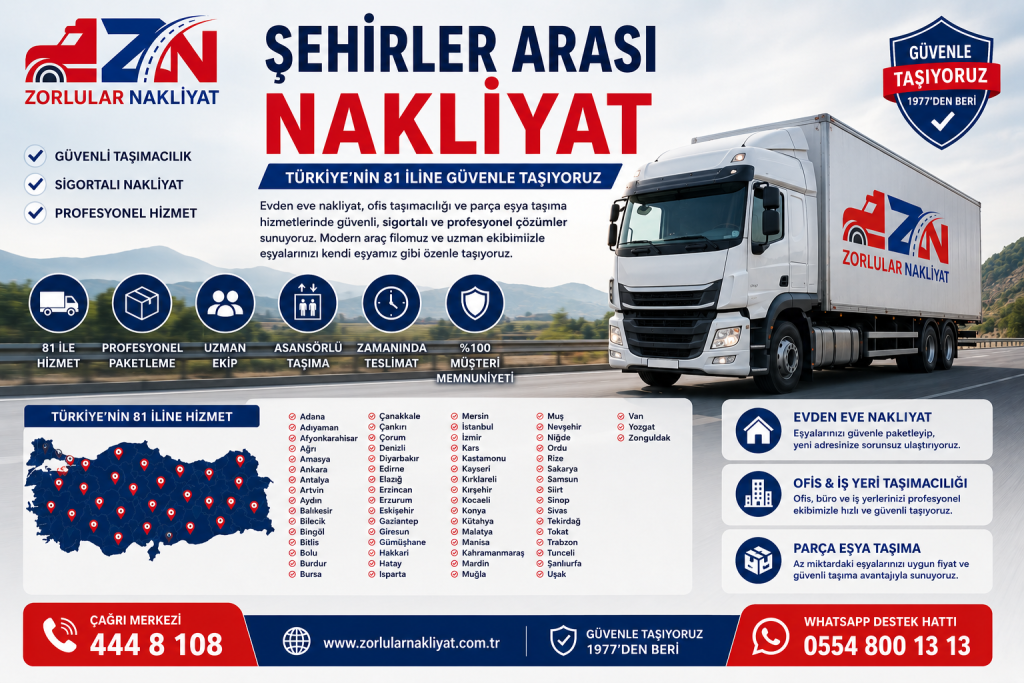 Şehirler Arası Nakliyat Hizmetleri | Sigortalı Taşımacılık